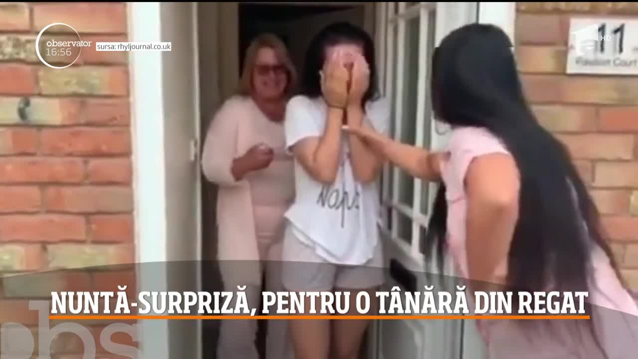 Nuntă-supriză, pentru o t&acirc;nără din Marea Britanie
