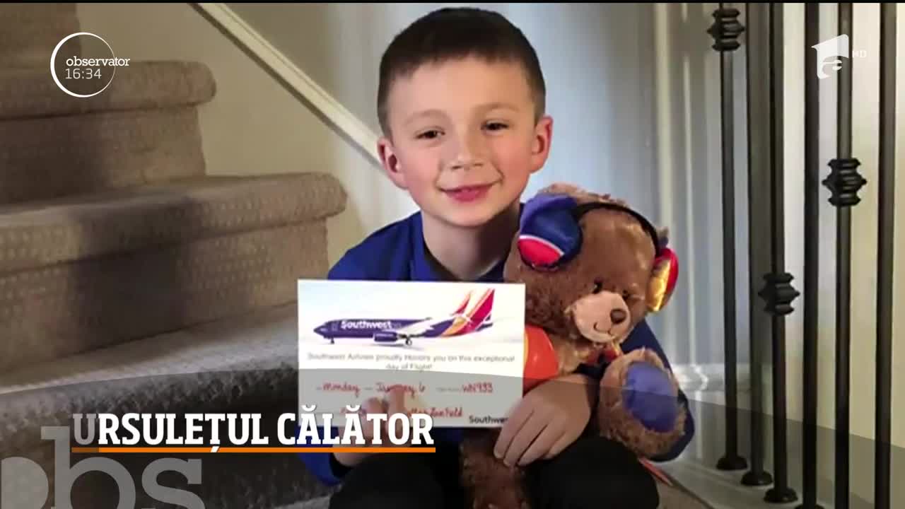 Ce a făcut o companie aeriană din Statele Unite pentru un copilaş care şi-a uitat ursuleţul de pluş &icirc;ntr-un avion