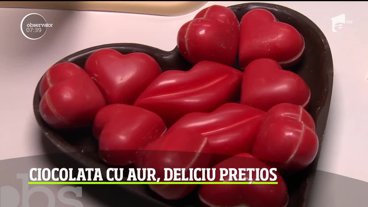 Ciocolata cu aur, deliciu prețios de Ziua &Icirc;ndrăgostiţilor