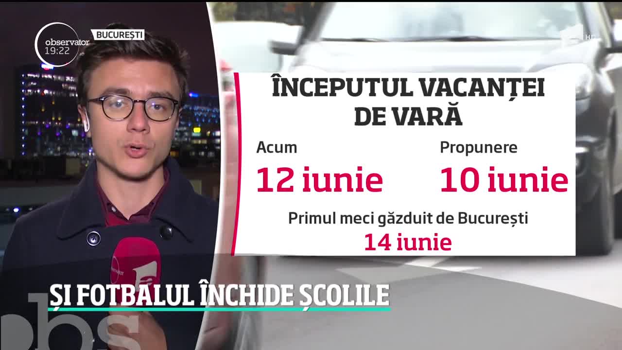 Campionatul European de Fotbal i-ar putea trimite mai repede &icirc;n vacanţă pe elevii din Bucureşti