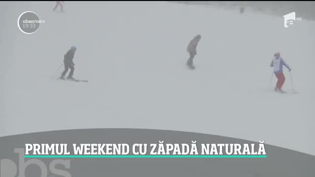 Staţiunile de la munte au devenit raiul schiorilor. Cum s-au bucurat de primul episod de iarnă