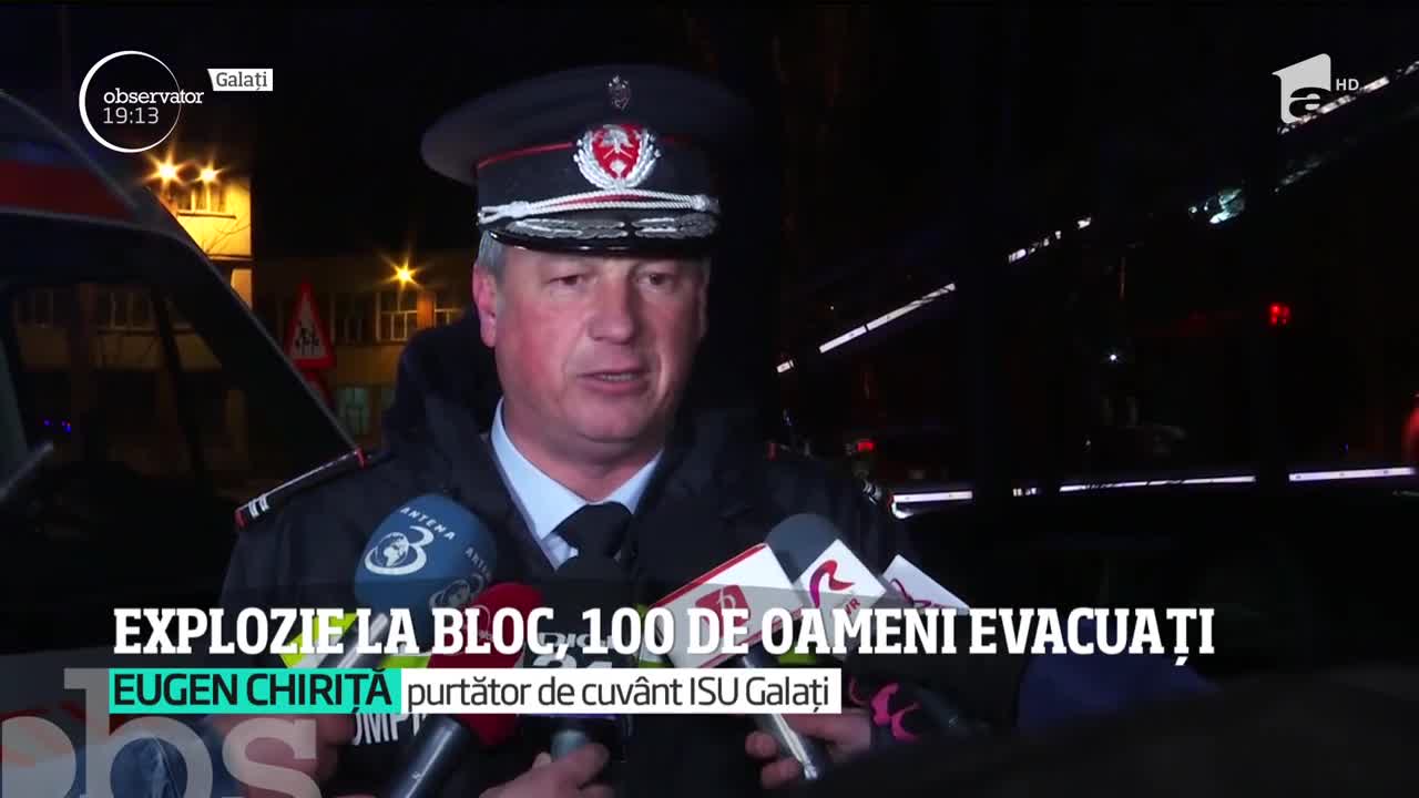Explozie la un bloc din Galați. 100 de oameni au fost evacuați din imobil