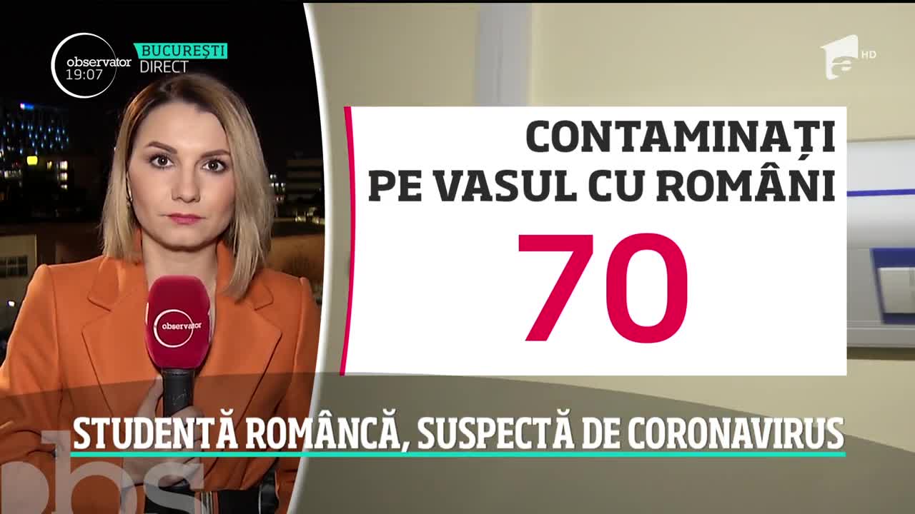 Studentă rom&acirc;ncă, suspectă de coronavirus