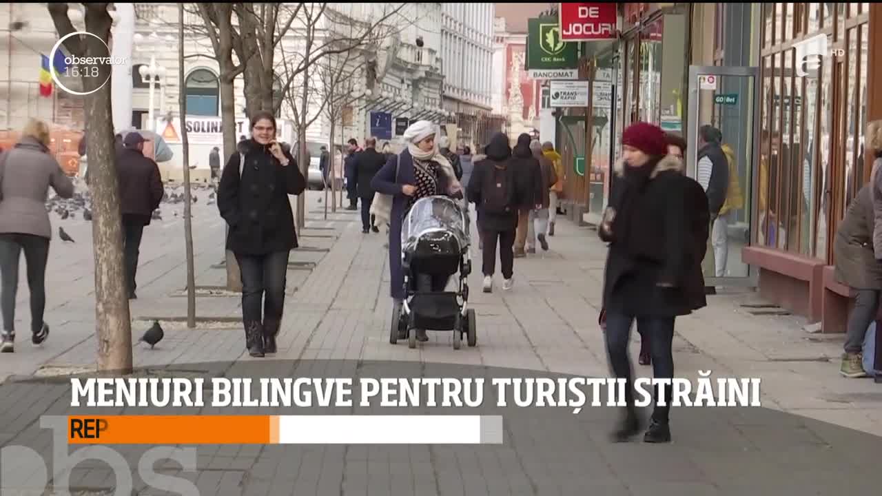 Meniuri bilingve pentru turiștii din Timişoara