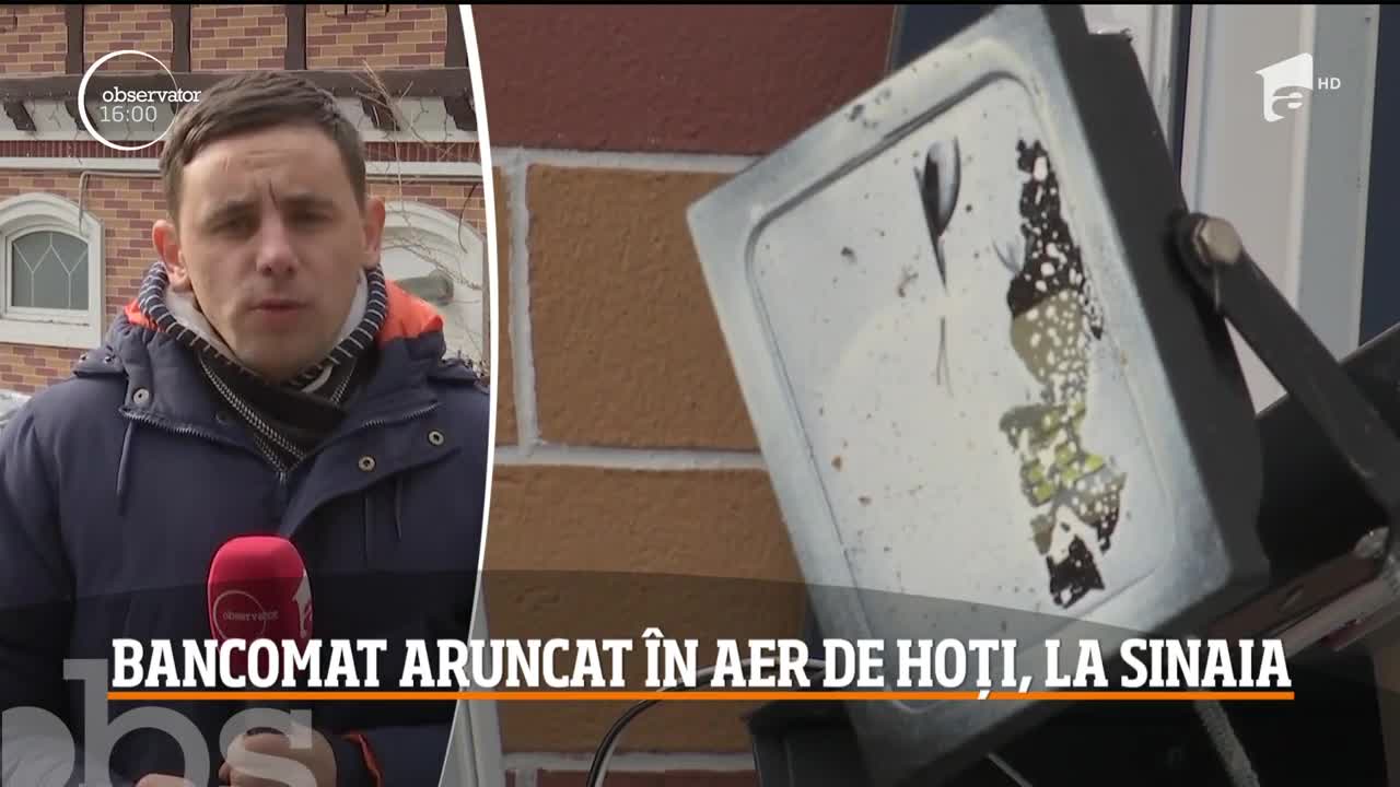Explozie la un hotel din Sinaia. Un bancomat a fost aruncat &icirc;n aer!