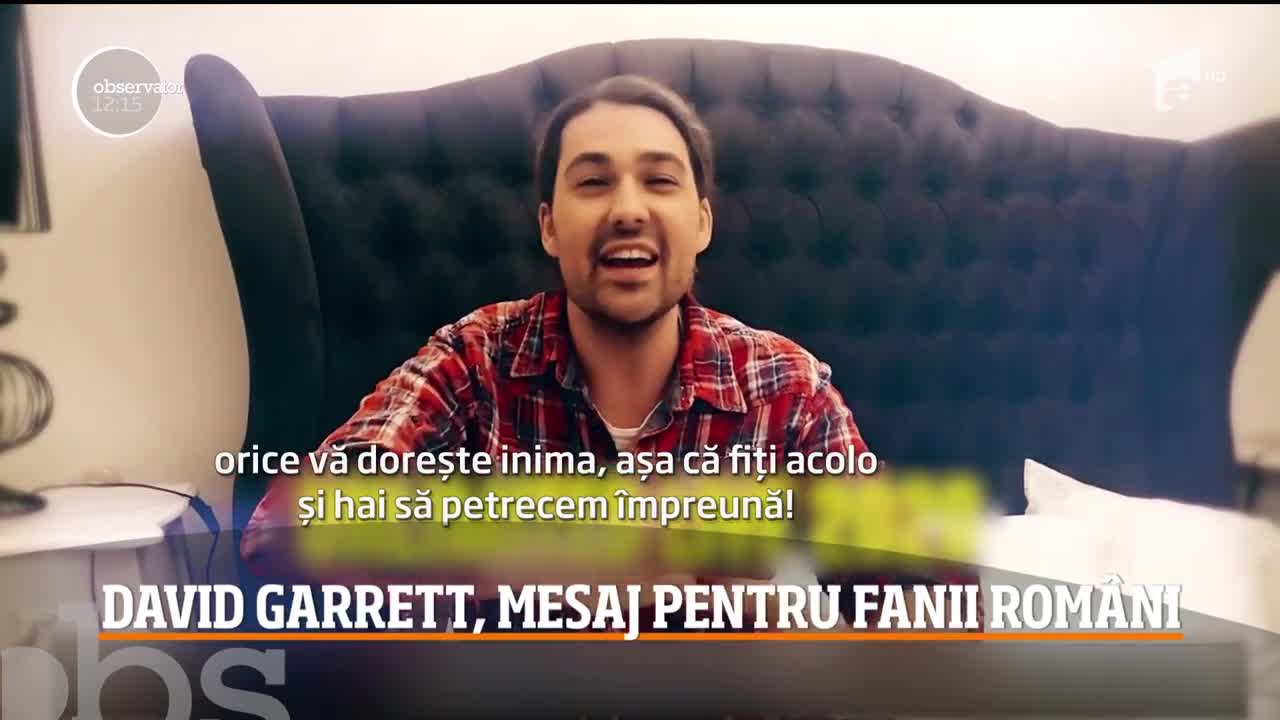 David Garrett vine din nou &icirc;n Rom&acirc;nia. Ce mesaj le-a transmis fanilor rom&acirc;ni