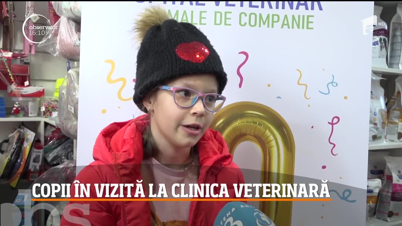 Copiii, &icirc;n vizită vizită la o clinică veterinară