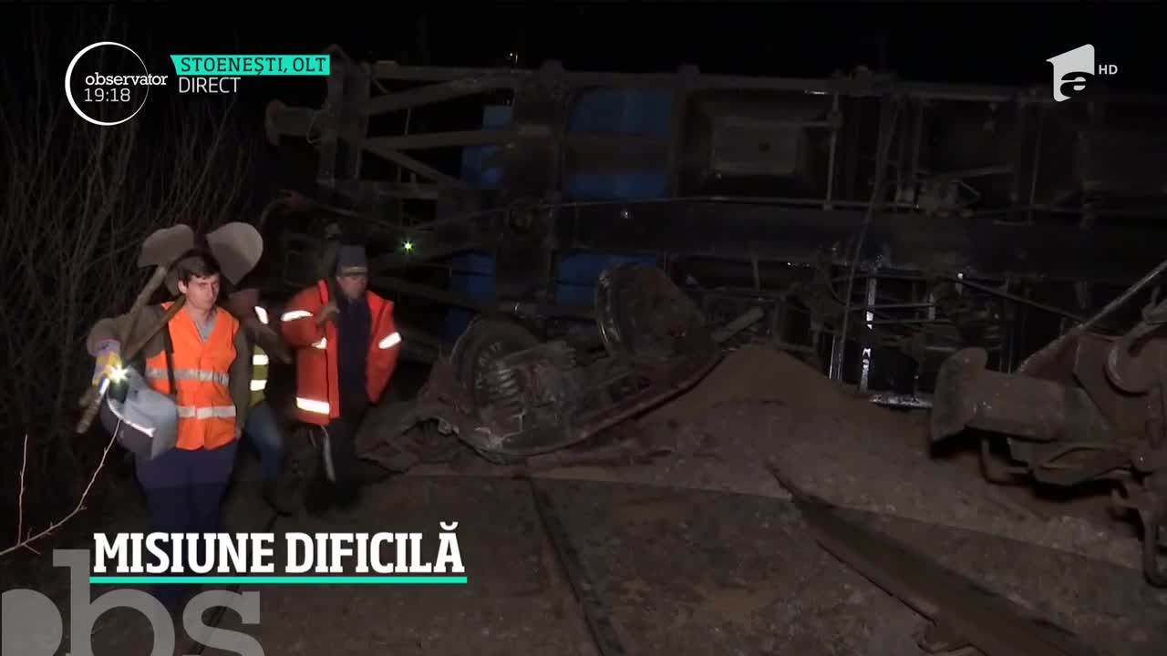 Pericolul a p&acirc;ndit din nou pe calea ferată. Un marfar a deraiat &icirc;n judeţul Olt