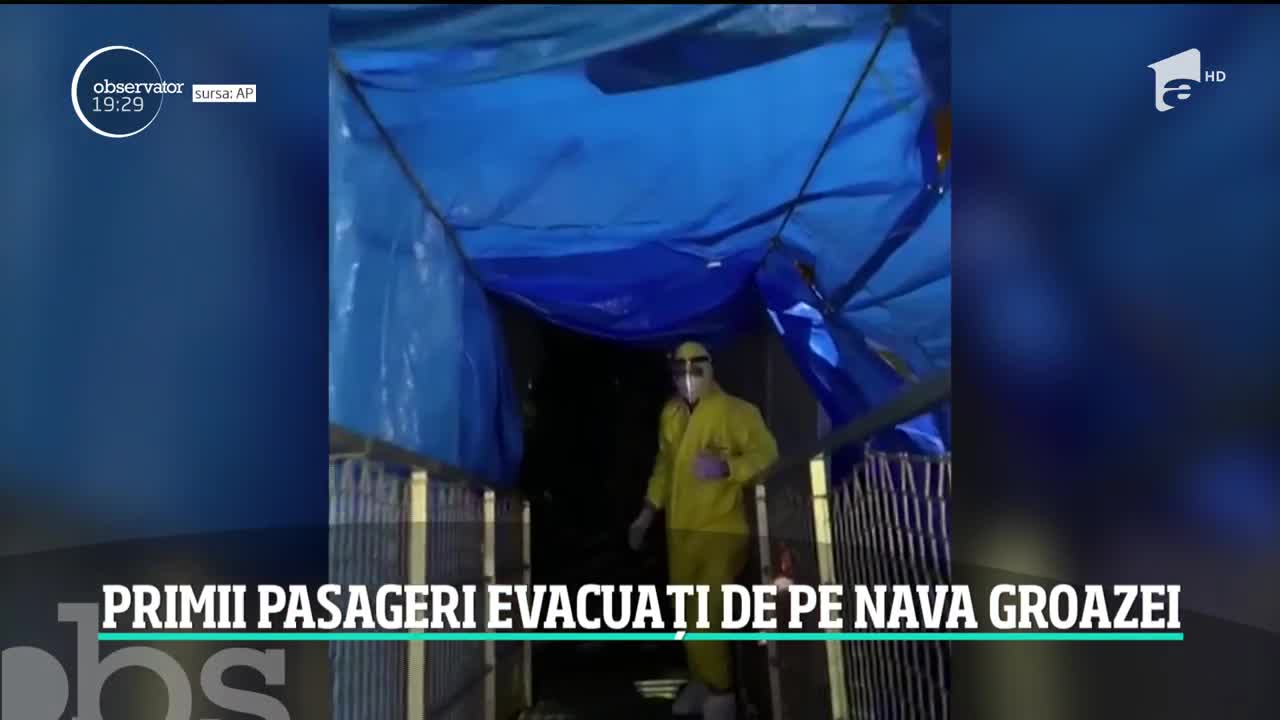 Cetățenii americani, primii pasageri evacuați de pe nava de croazieră