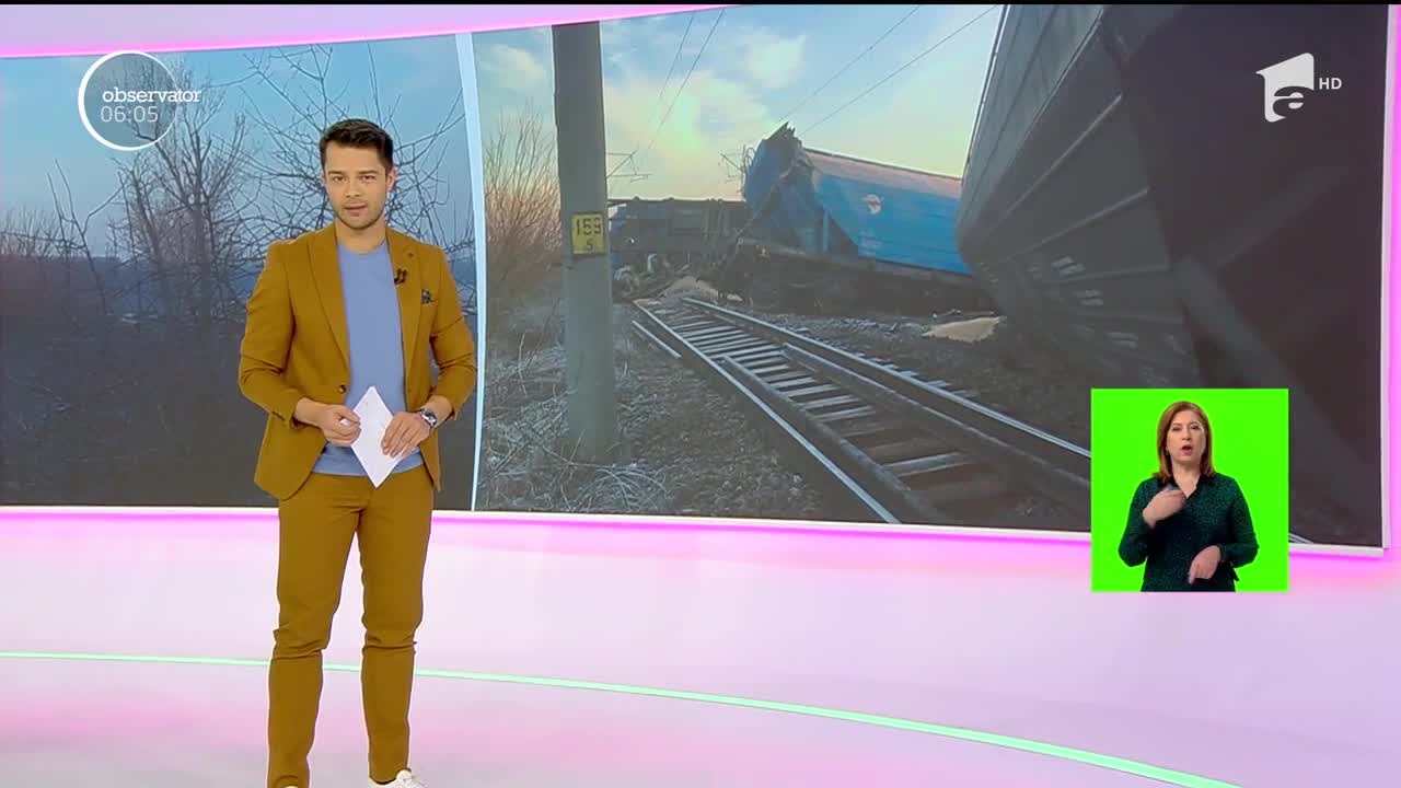 Tren sărit de pe șine, cale ferată blocată pe ruta Bucureşti-Craiova