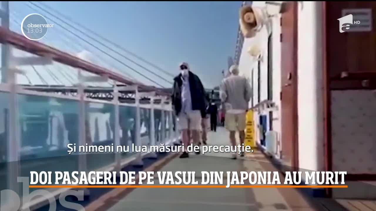 Doi pasageri de pe vasul din Japonia care au luat coronavirus au murit