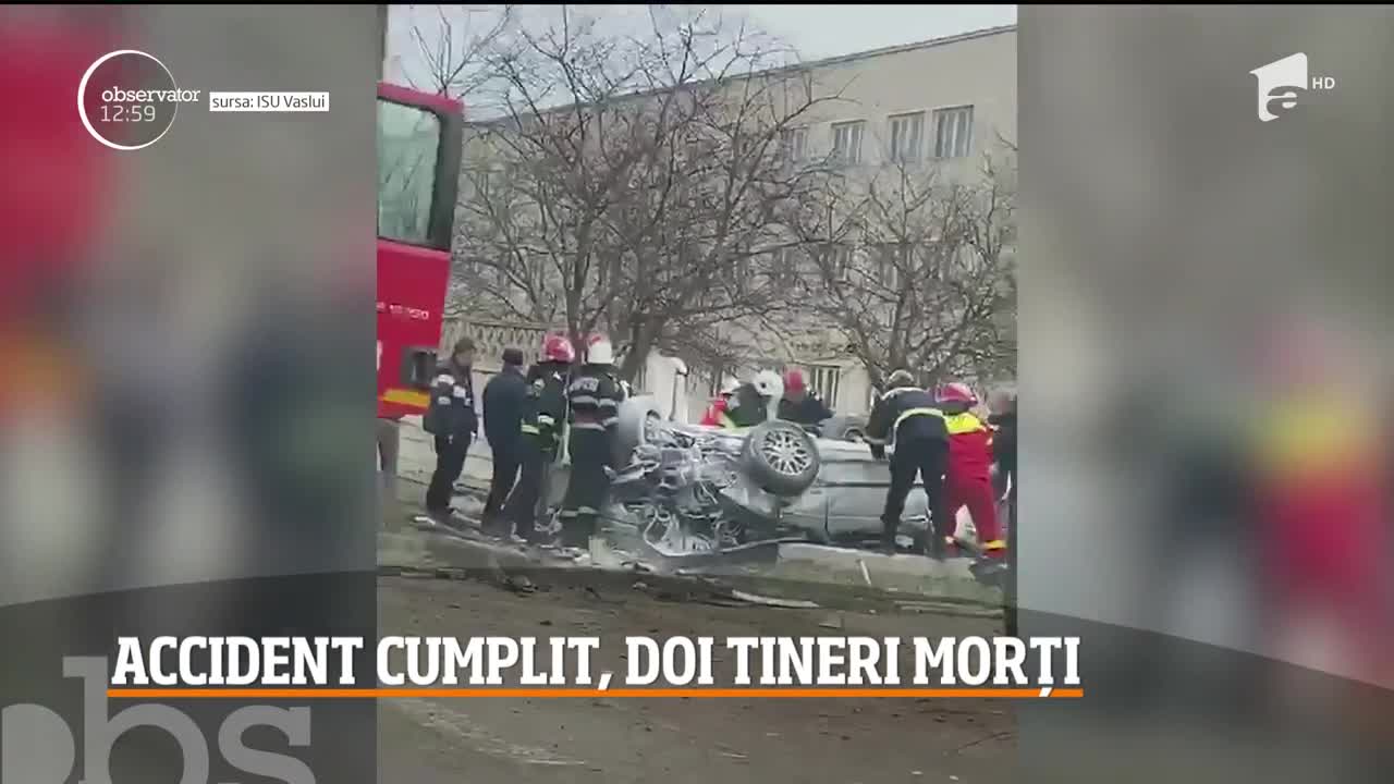 Accident mortal l&acirc;ngă Unitatea Militară din B&acirc;rlad.  Doi tineri și-au pierdut viața