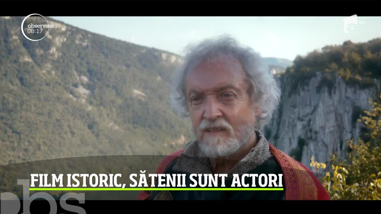 Film istoric, sătenii sunt actori. Filmul se numește Egregora - comoara pierdută, iar personajul principal este Vlad Țepeș