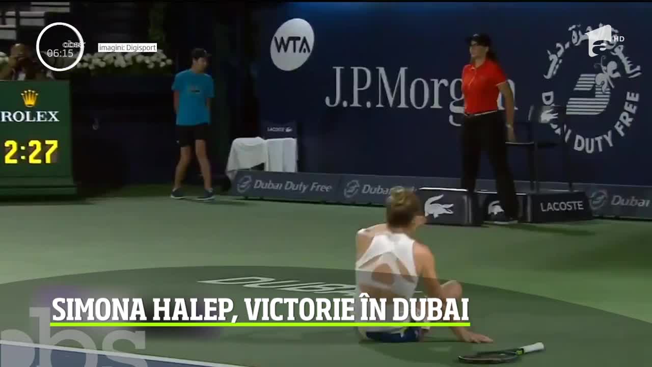Simona Halep a c&acirc;ştigat turneul din Dubai. Sportiva rom&acirc;ncă şi-a adjudecat titlul &icirc;n două seturi