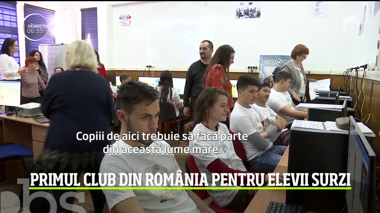 Primul club din Rom&acirc;nia pentru elevii surzi, deschis &icirc;n Craiova