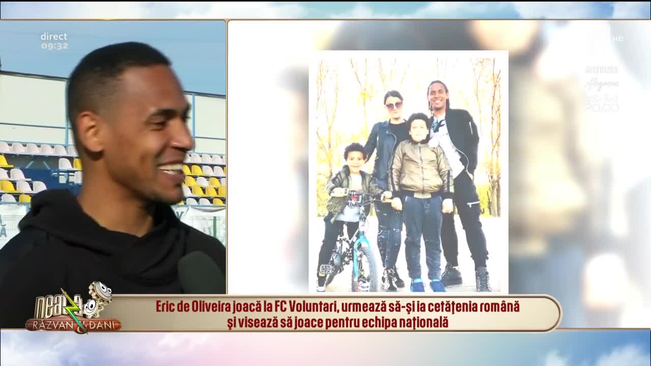 Neatza cu Răzvan și Dani. Eric de Oliveira Pereira, brazilianul care a intrat &icirc;n istoria fotbalului rom&acirc;nesc: Vreau să mențin acest record pentru copiii mei