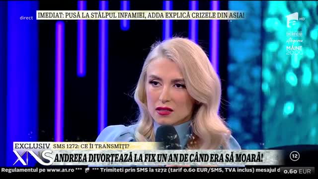 Xtra Night Show. Andreea Bălan divorțează. Marele regret al artistei: Fetele noastre nu o vor vedea pe mami care se iubește cu tati. Nu vor avea reperul de familie. Mă doare