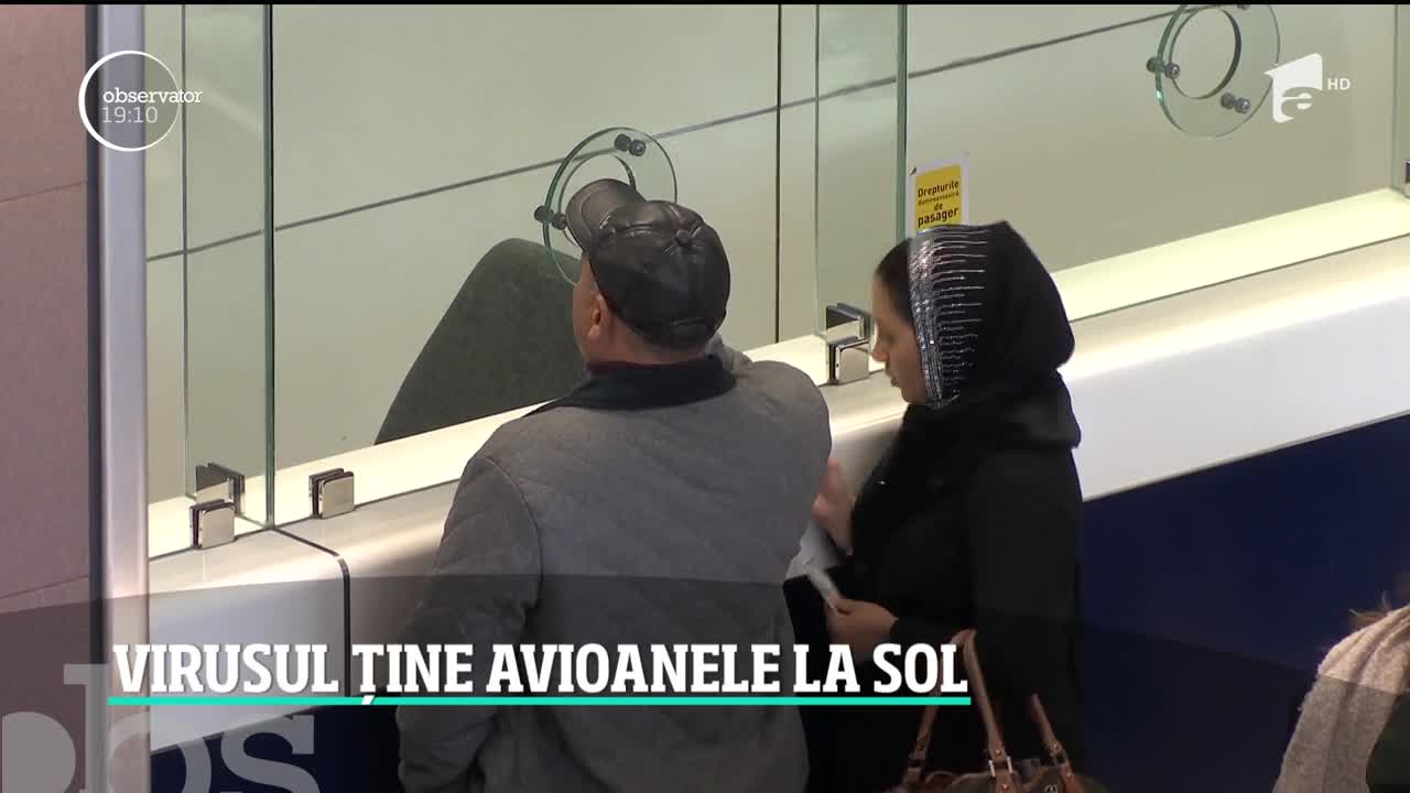 Coronavirusul ține avioanele la sol. Companiile aeriene din Rom&acirc;nia au anulat sute de zboruri către Italia