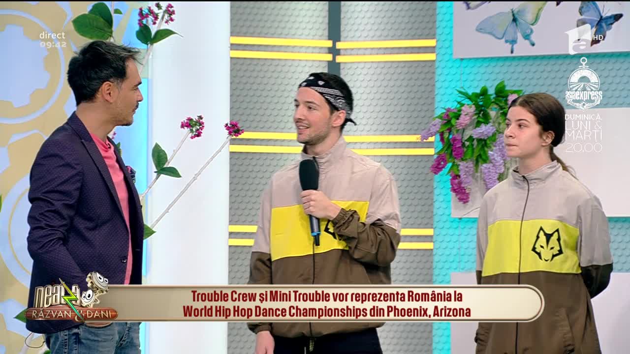 Trupa de dans Trouble Crew a &icirc;ncins platoul de la Neatza cu Răzvan și Dani