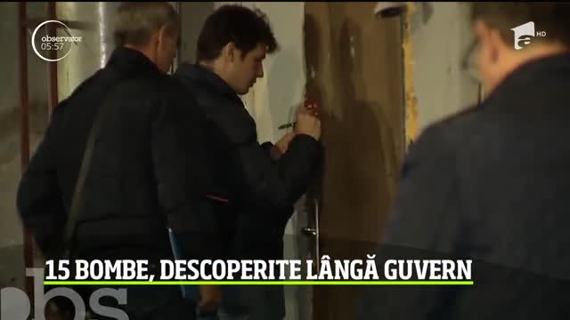 Un depozit cu 15 bombe a fost găsit l&acirc;ngă Guvern