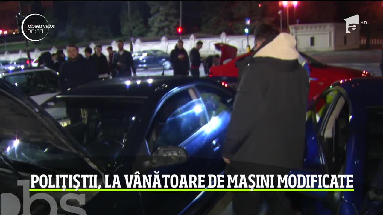 Polițiștii, la v&acirc;nătoare de mașini modificate