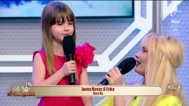 Neatza cu Răzvan și Dani. Ianna Novac și fiica ei, Erika, c&acirc;ntă live melodia Nani Na