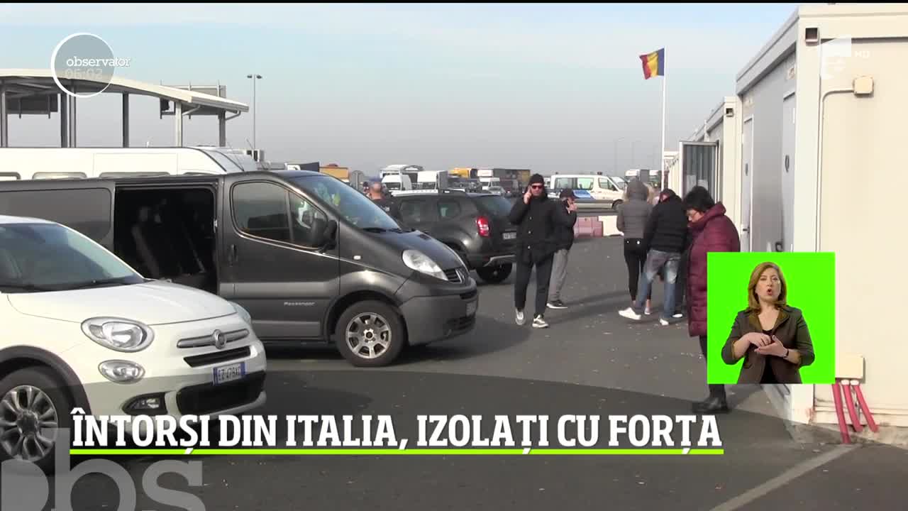Rom&acirc;ni &icirc;ntorși din Italia, izolați cu forța