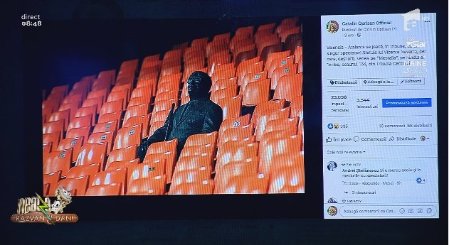 Smiley News. Coronavirus (Covid-19). Simfonia spălatului pe m&acirc;ini și statuia de pe stadion