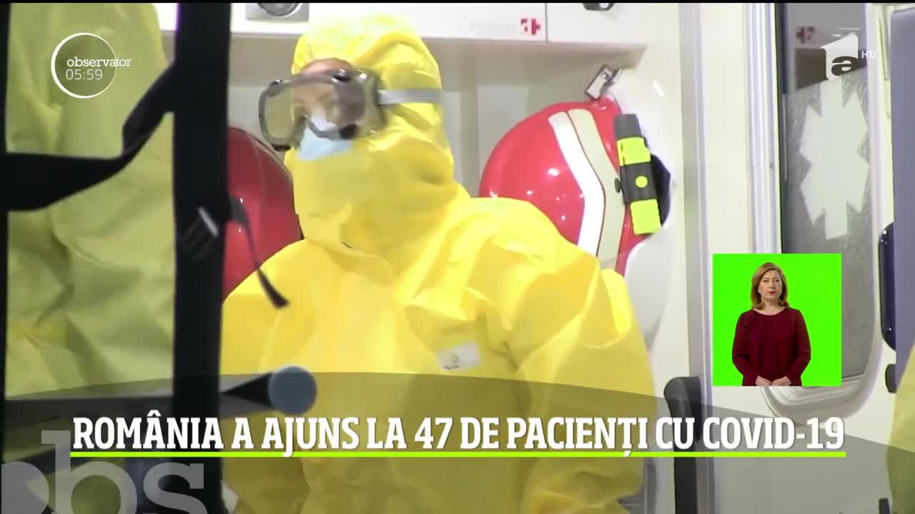 Rom&acirc;nia a ajuns la 47 de pacienţi infectaţi cu coronavirus