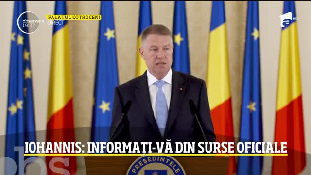 Preşedintele Klaus Iohannis, anunţ de ultim moment pentru rom&acirc;ni