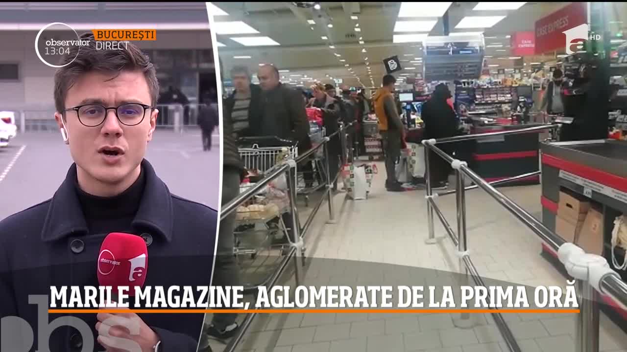 Anunţarea stării de urgenţă i-a făcut pe rom&acirc;ni să aglomereze centrele comerciale