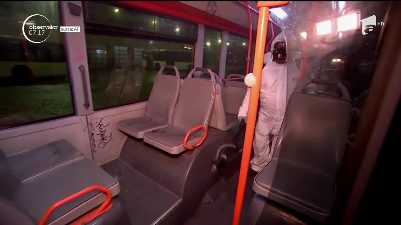 La București, autobuzele STB au fost dezinfectate