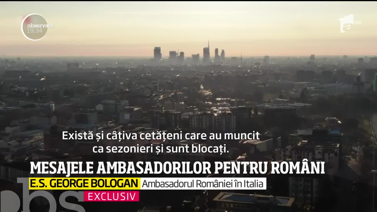 Mesajele ambasadorilor pentru rom&acirc;nii din Italia şi Spania