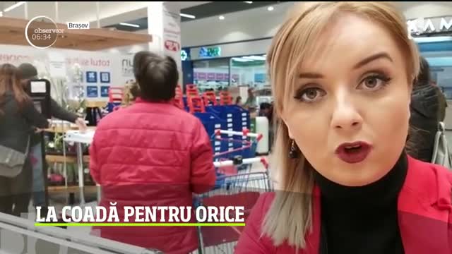 Anunţarea stării de urgenţă i-a făcut pe mulţi rom&acirc;ni să se &icirc;ngrămădească &icirc;n magazine şi farmacii