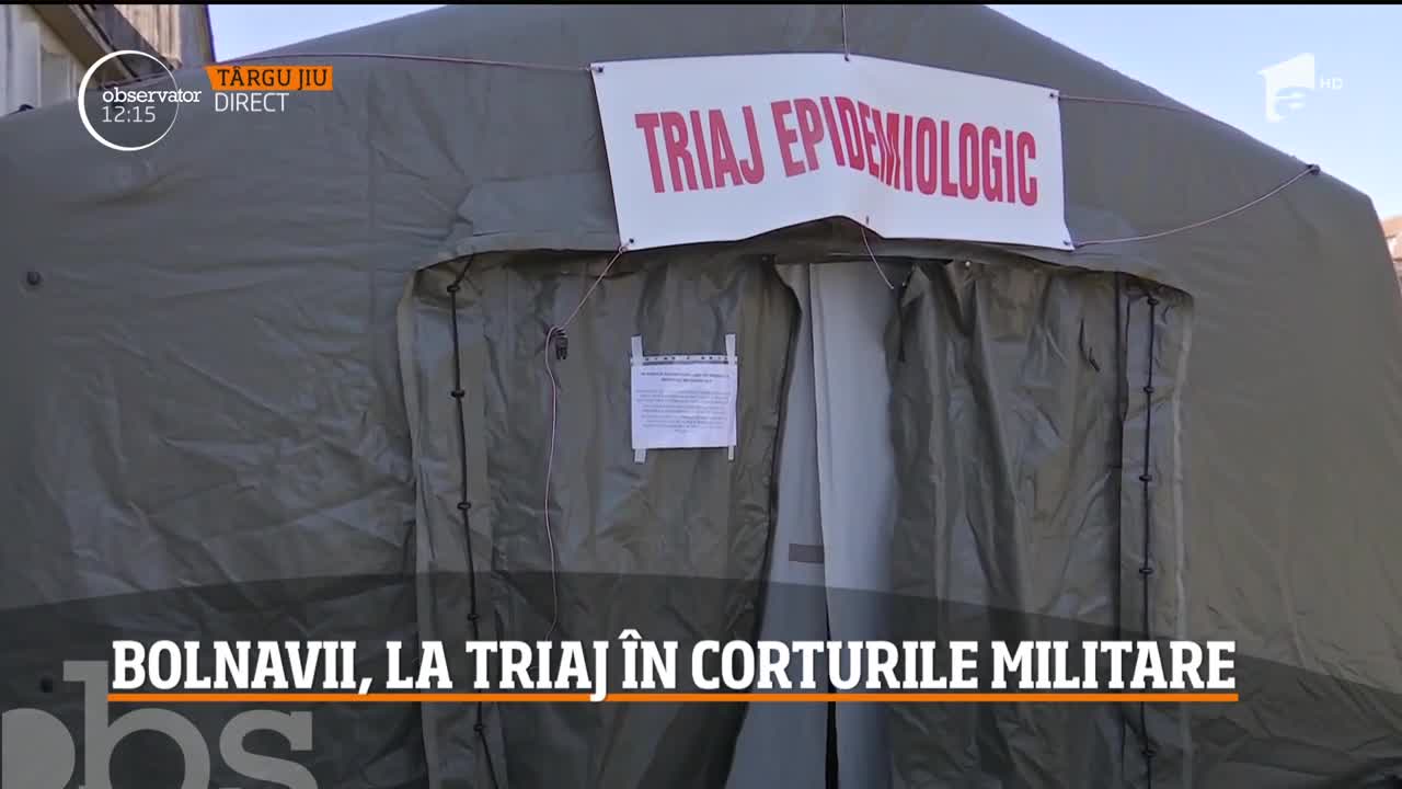 Bolnavii, la triaj &icirc;n corturile militare