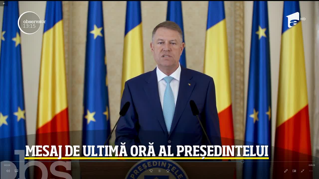 Președintele Klaus Iohannis, mesaj pentru rom&acirc;ni: &bdquo;Doar &icirc;mpreună vom reuși&rdquo;