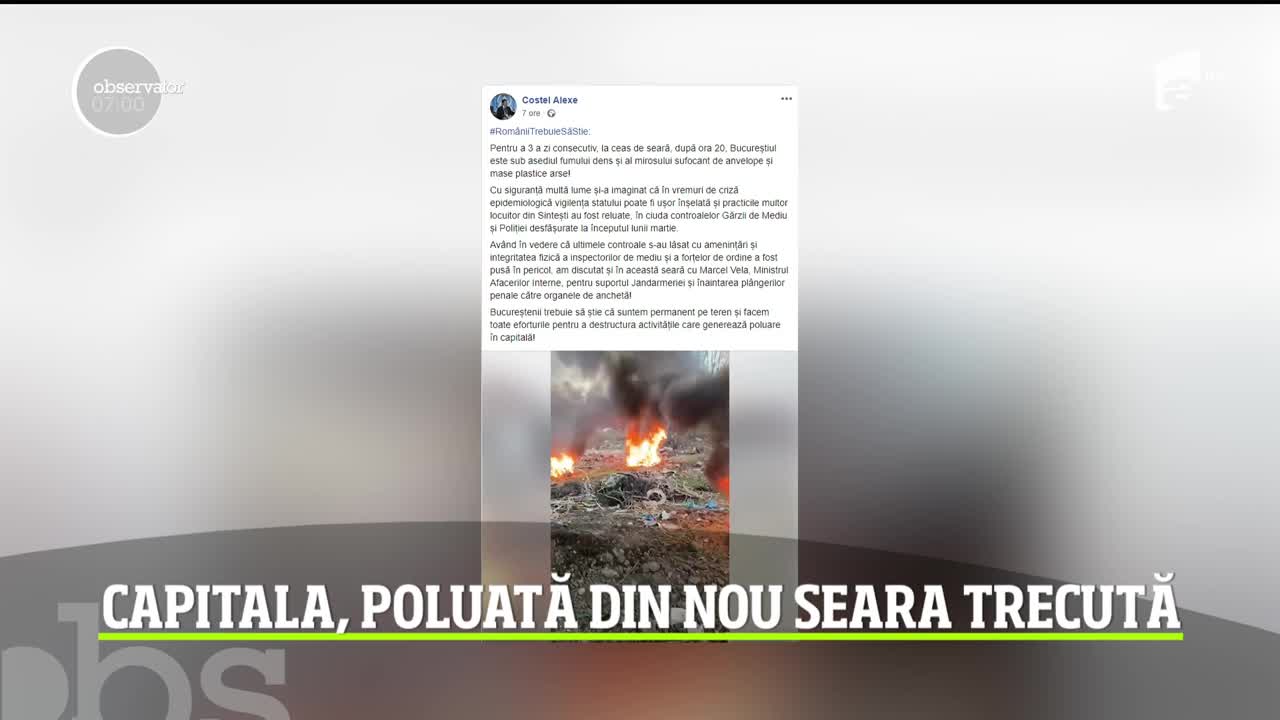 Bucureștiul, poluat din nou &icirc;n seara de vineri. Valorile au fost depăşite cu peste 300%