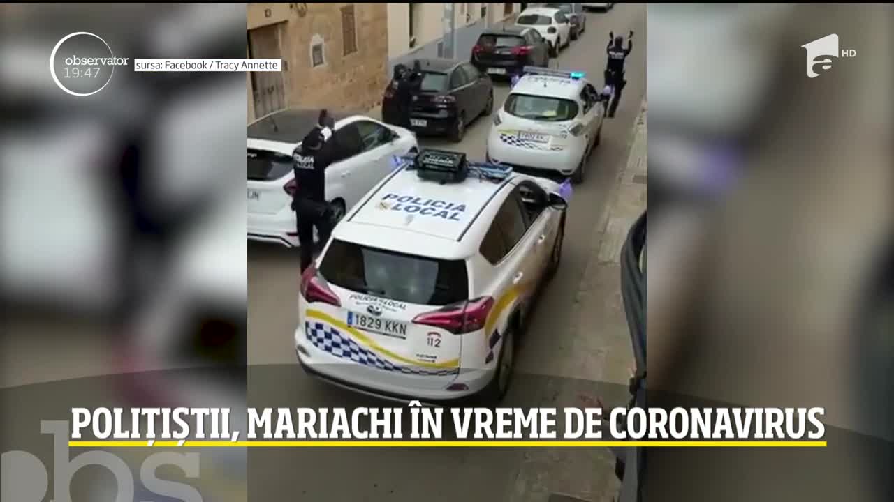 Polițiștii din Spania, mariachi &icirc;n vreme de coronavirus