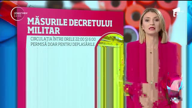Observator Update, 22 martie, ora 11:00: Prevederile decretului militar