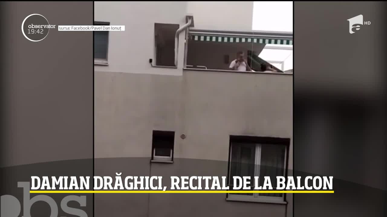 Artiştii rom&acirc;ni preiau modelul italian şi le oferă vecinilor concerte gratuite &icirc;n carantină. Damian Drăghici a scos sute de oameni &icirc;n balcoane