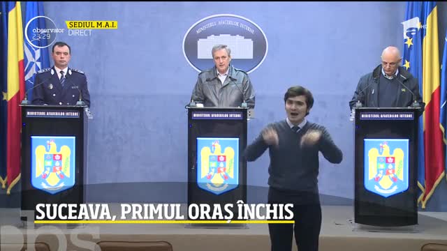 Coronavirus &icirc;n Rom&acirc;nia: Ordonanța Militară numărul 5. Orașul Suceava și comunele limitrofe intră &icirc;n carantină totală