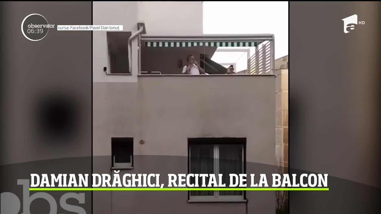 Damian Drăghici, recital de la balcon