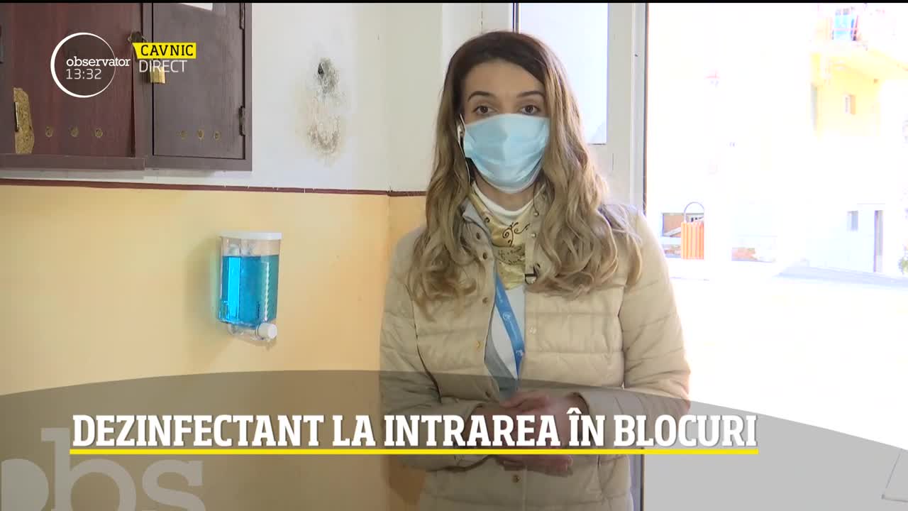 Dezinfectant la intrarea &icirc;n blocuri