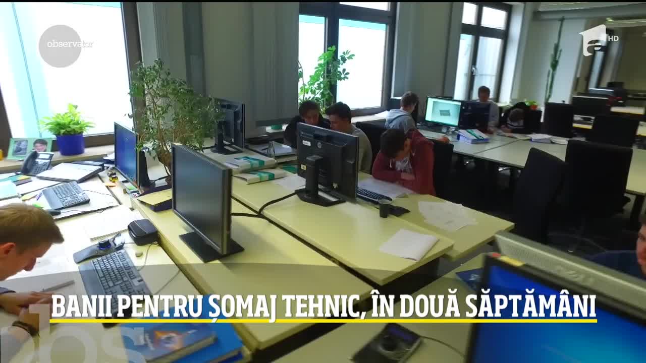 Rom&acirc;nii vor primi banii pentru șomaj tehnic &icirc;n două săptămăni