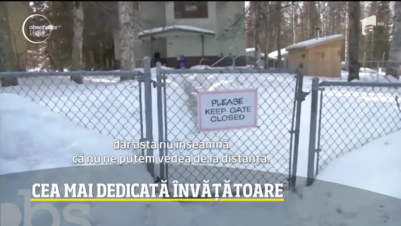 O &icirc;nvăţătoare din statul Alaska a decis să meargă &icirc;n vizită la elevii ei