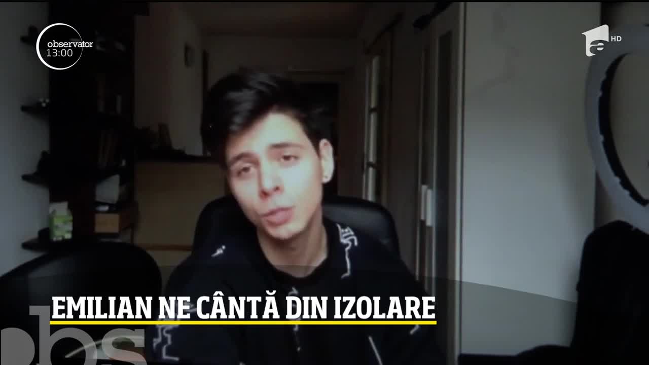 Emilian c&acirc;ntă &icirc;n izolare. Ce alte activități are artistul acasă