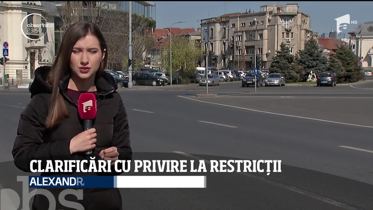 Clarificări cu privire la restricțiile impuse de starea de urgenţă
