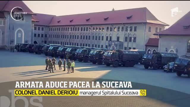 Armata aduce pacea la Suceava! Zeci de soldaţi şi camioane militare au &icirc;mp&acirc;nzit spitalul focar