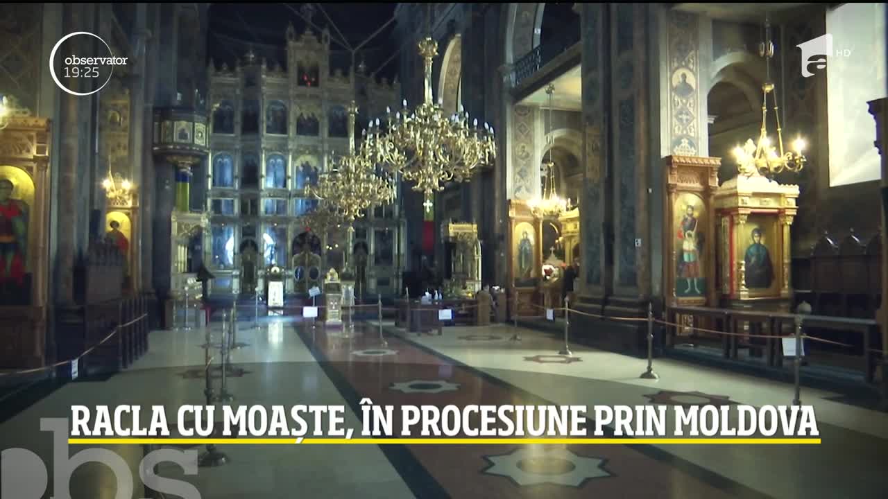 Racla cu Moaştele Sfintei Cuvioase Parascheva ar putea fi purtată &icirc;n procesiune prin Moldova