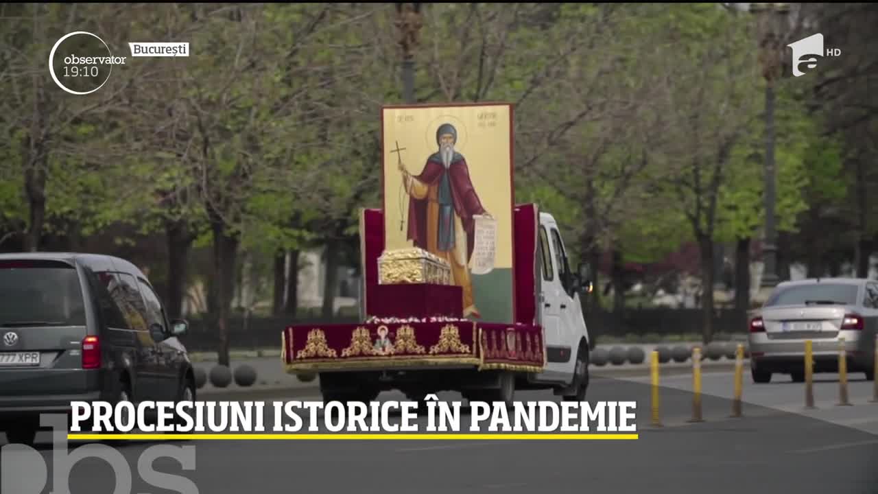 Biserica vrea să &icirc;nvingă pandemia cu racla cu moaşte. Procesiuni fără public au avut loc &icirc;n mai multe oraşe din ţară